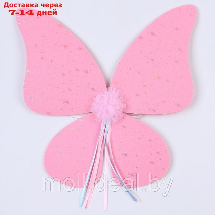 Карнавальный набор "Бабочка", 5-7 лет, розовый: юбка с х/б подкладом, крылья - фото 4 - id-p220110987