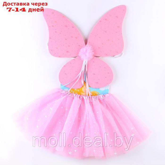 Карнавальный набор "Бабочка", 5-7 лет, розовый: юбка с х/б подкладом, крылья - фото 8 - id-p220110987