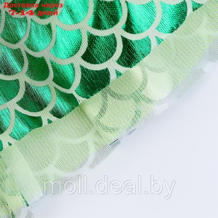Карнавальный набор "Зимний дракошка" цвет зелёный, крылья, юбка и ободок - фото 2 - id-p220111970