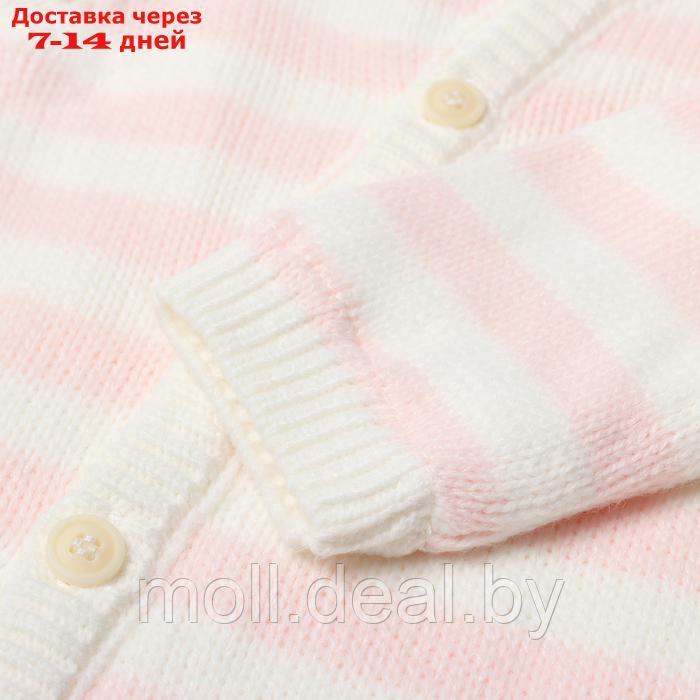 Комбинезон детский, цвет белый/розовый, рост 74 см - фото 3 - id-p220111008