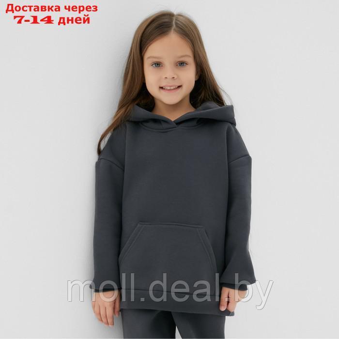 Костюм детский (толстовка, брюки) KAFTAN размер 32 (110-116), цвет серый - фото 2 - id-p220111994