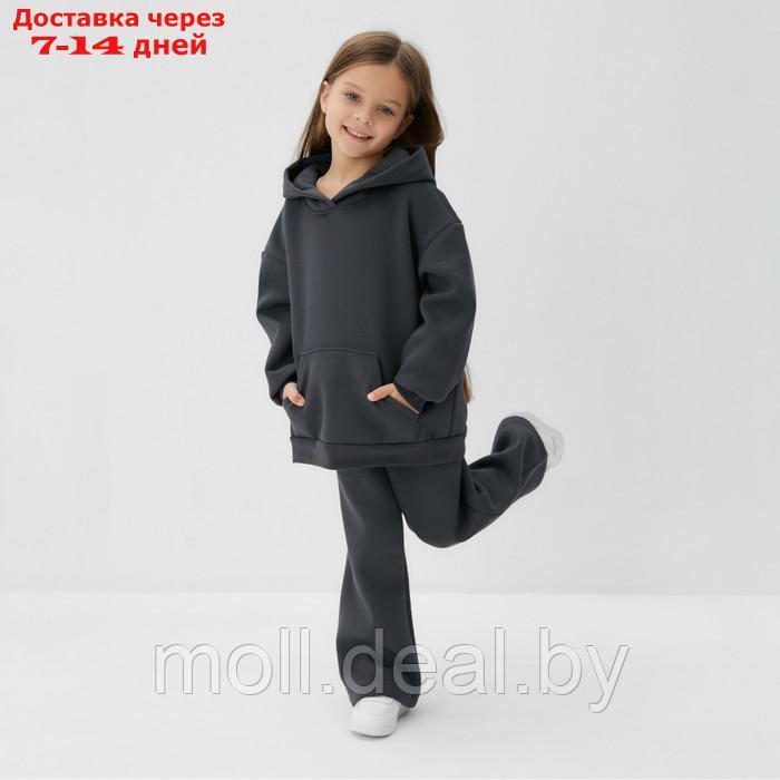 Костюм детский (толстовка, брюки) KAFTAN размер 32 (110-116), цвет серый - фото 3 - id-p220111994