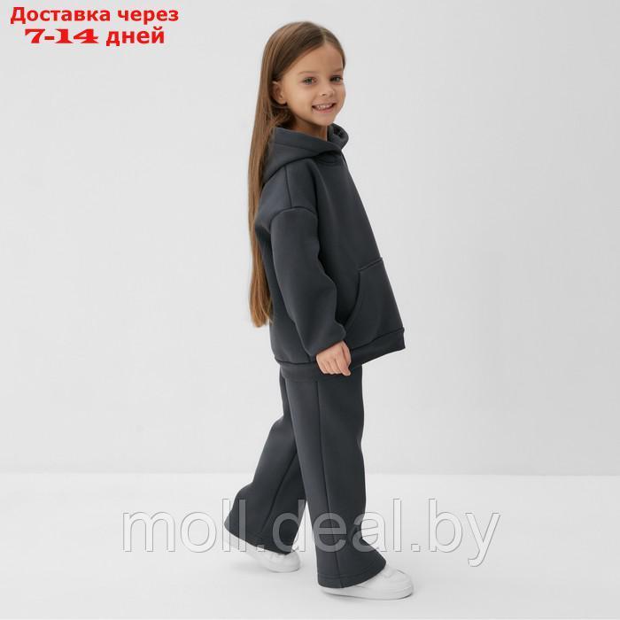 Костюм детский (толстовка, брюки) KAFTAN размер 32 (110-116), цвет серый - фото 4 - id-p220111994