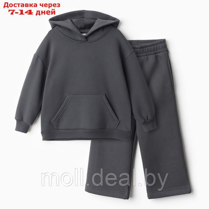 Костюм детский (толстовка, брюки) KAFTAN размер 32 (110-116), цвет серый - фото 6 - id-p220111994