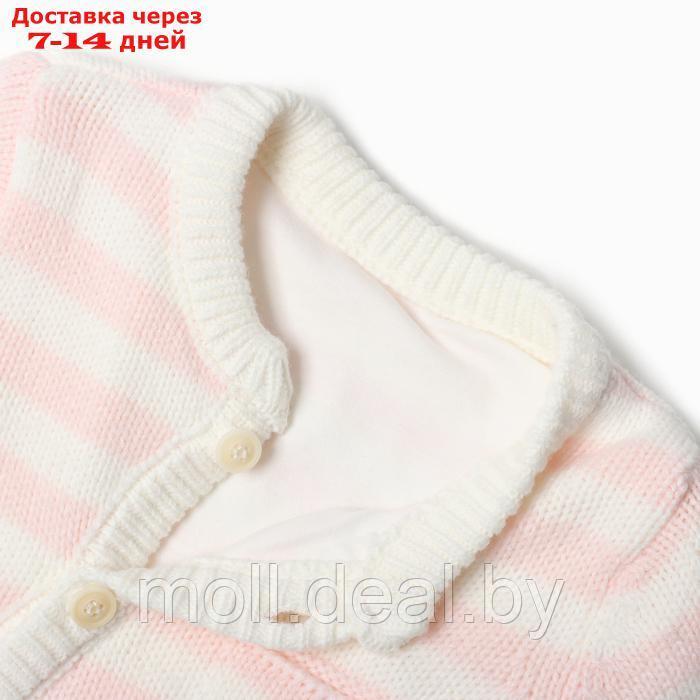 Комбинезон детский, цвет белый/розовый, рост 80 см - фото 2 - id-p220111036