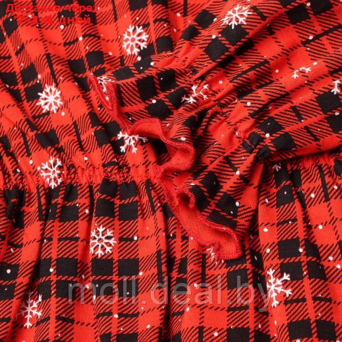 Платье для девочки, цвет красный/клетка, рост 116 см - фото 3 - id-p220110097