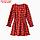 Платье для девочки, цвет красный/клетка, рост 128 см, фото 5