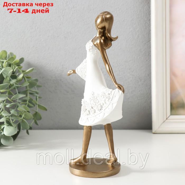 Сувенир полистоун "Девушка в белом платье с цветами" 12х8х23 см - фото 2 - id-p220112150