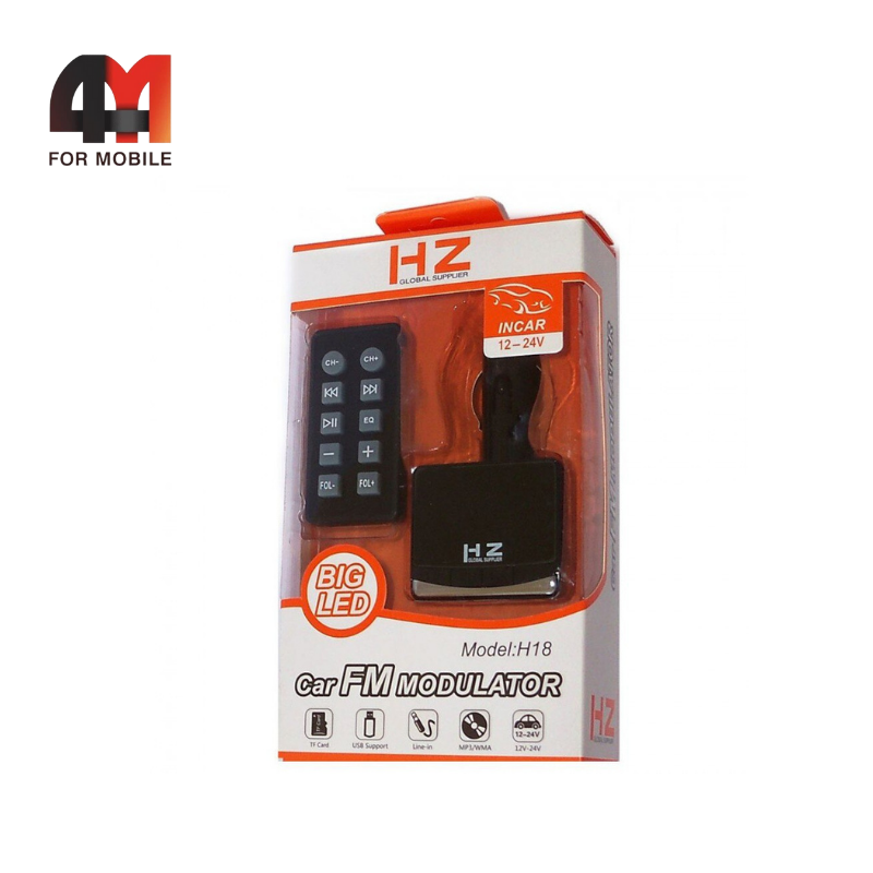 FM-Модулятор HZ, H18, черный - фото 1 - id-p220134824