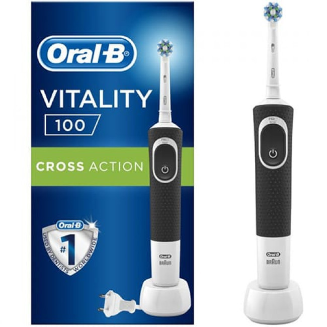 Электрическая зубная щетка Oral-B Vitality D100 Cross Action D100.413.1 Черный - фото 1 - id-p220132191