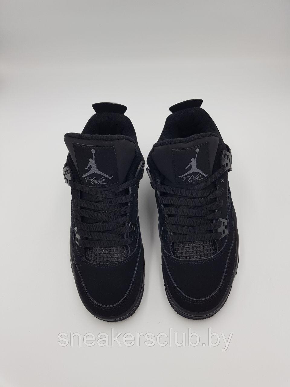 Кроссовки черные женские Nike Jordan 4 / зимние / повседневные / подростковые - фото 6 - id-p220136907