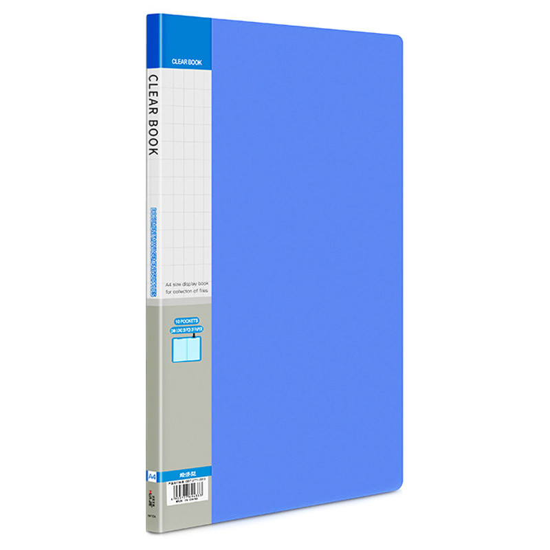 Папка пластиковая HUA JIE с 10 файлами синяя (Цена с НДС) - фото 1 - id-p155709307