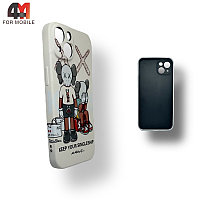 Чехол Iphone 14 силиконовый с рисунком, 01 белый, luxo
