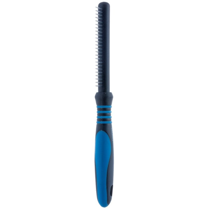 Расчёска DeLIGHT, с кольцами, 24 зуба 20 мм, чёрно-синяя - фото 2 - id-p220143083