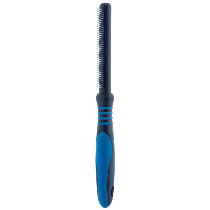 Расчёска DeLIGHT, с кольцами, 37 зубьев 20 мм, чёрно-синяя - фото 2 - id-p220143084