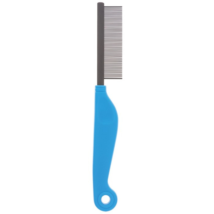Расчёска DeLIGHT антистатик, 58 зубьев 18 мм, пластиковая ручка, чёрно-синяя - фото 3 - id-p220143094