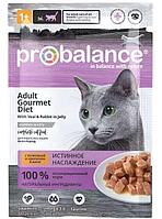 ProBalance Adult Gourmet Diet телятина и кролик (желе), 85 гр*28шт