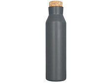 Вакуумная изолированная бутылка с пробкой, серебристый, фото 2
