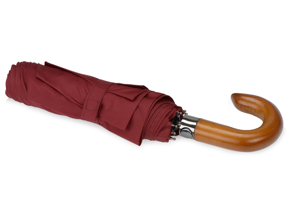 Зонт складной Cary, полуавтоматический, 3 сложения, с чехлом, бордовый - фото 4 - id-p220144788
