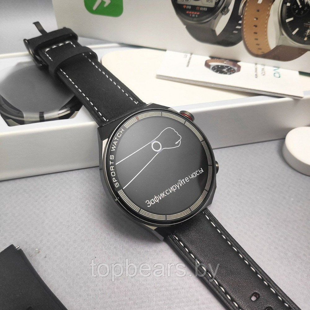 Умные часы Smart Watch Mivo GT3 /1.5/ IP68 / NFC / 2 комплекта ремешков Циферблат Черный - фото 6 - id-p220144808