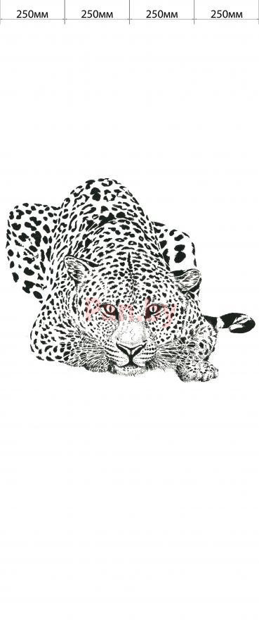 Панель ПВХ (пластиковая) ламинированная Век Панно из 4 шт. Леопард (Белый бархат) 2700*250*9 - фото 1 - id-p220145404