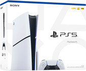 Sony PlayStation 5 Slim(1 ТБ, разрешение игр - 4K UHD (2160p), поддержка HDR, подключение по HDMI)