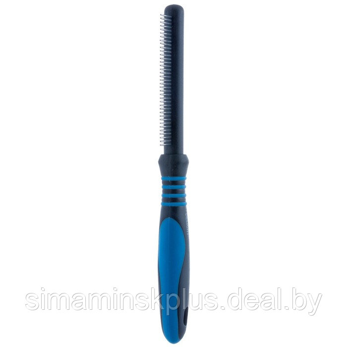 Расчёска DeLIGHT, с кольцами, 37 зубьев 20 мм, чёрно-синяя - фото 2 - id-p220149751