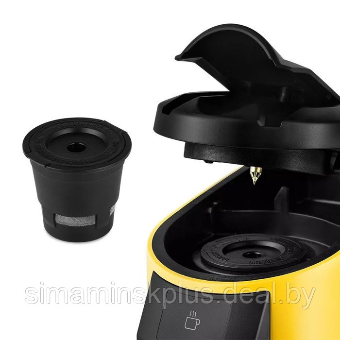 Кофеварка Kitfort КТ-7121-3, капсульная, 800 Вт, 0.36 л, жёлтая - фото 3 - id-p220149720