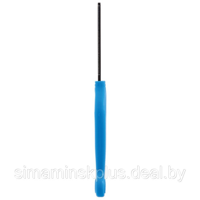 Расчёска DeLIGHT антистатик, 58 зубьев 18 мм, пластиковая ручка, чёрно-синяя - фото 2 - id-p220149761
