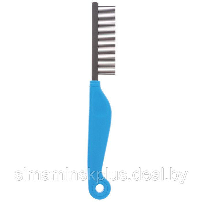 Расчёска DeLIGHT антистатик, 58 зубьев 18 мм, пластиковая ручка, чёрно-синяя - фото 3 - id-p220149761
