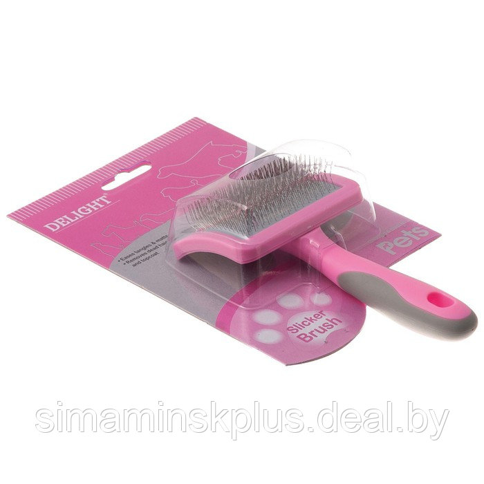 Пуходёрка DeLIGHT ROSE пластиковая, мягкий корд, малая, розовая - фото 6 - id-p220149775