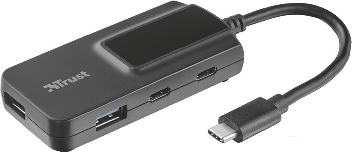 OTG Charge HUB Type-C Trust Oila 2+2 (2xUSB3.0 + 2xType-C) Черный - фото 1 - id-p219072150