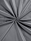 Простынь сатин на резинке "KARNA" SOLID 160х200 арт.3750 темно-серый, фото 2