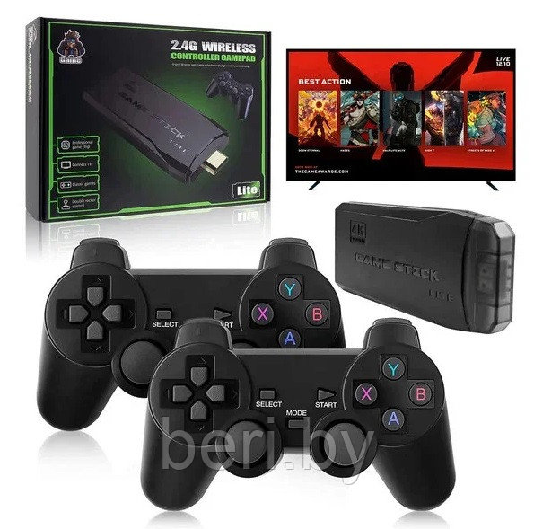 Игровая приставка Game Stick Lite 4К HDMI 64Gb 20000+ 2 беспроводных джойстика - фото 3 - id-p220150979