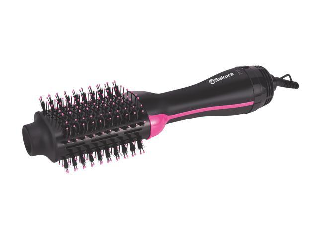 Стайлер брашинг фен-щетка расческа для сушки укладки волос Sakura SA-4206Р розовый - фото 1 - id-p220114715
