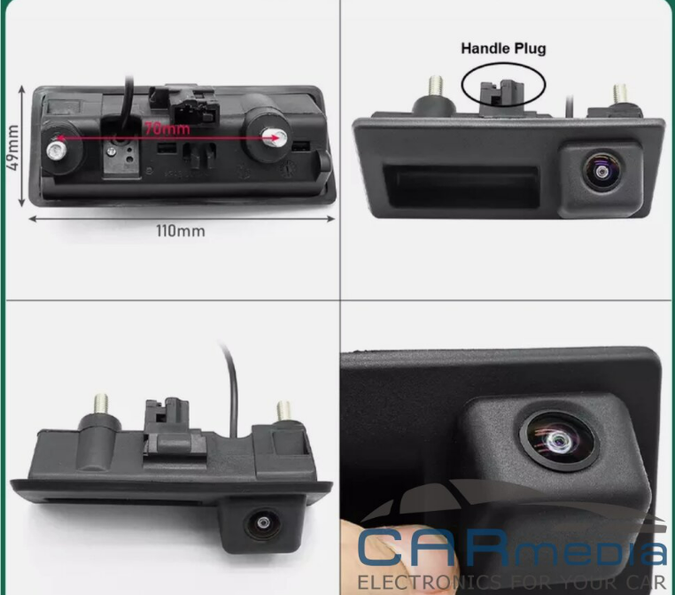 Цветная штатная камера заднего вида Audi A3 A4 A5 A6 (112мм*50мм) в ручку открывания багажника AHD - фото 5 - id-p220152887