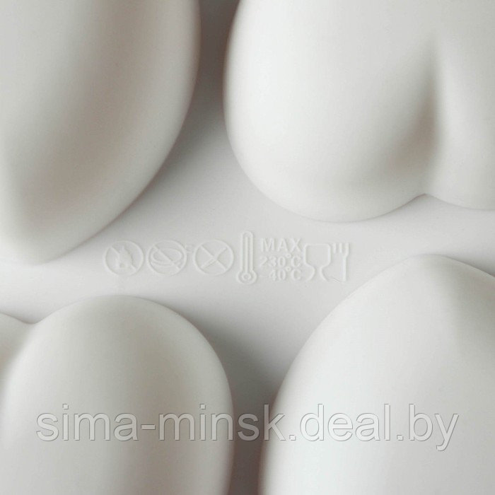 Форма силиконовая для муссовых десертов и выпечки KONFINETTA «Сердца», 29,8×17,3×2,5 см, 15 ячеек, ячейка - фото 5 - id-p220153078