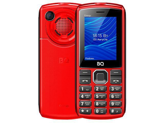 Кнопочный сотовый телефон BQ 2452 Energy красный мобильный - фото 1 - id-p219628043