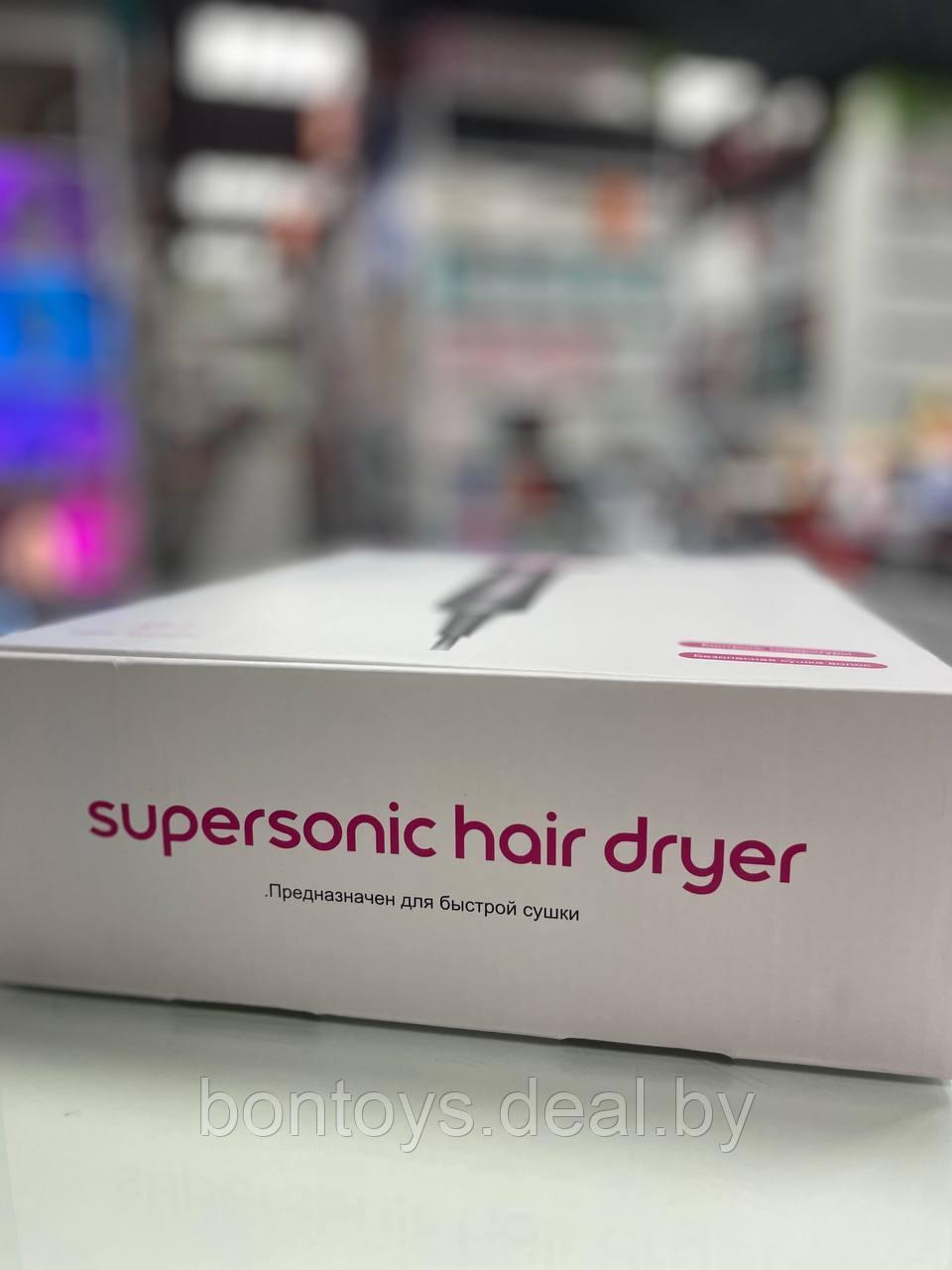 Фен Supersonic hair dryer (6 в 1) 3M кабель серо-розовый - фото 9 - id-p201218816