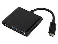 Хаб USB Akasa Type-C - Power Delivery Adapter / 2x USB 3.0 AK-CBCA08-15BK