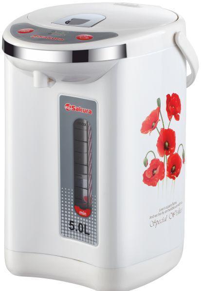 Термопот SAKURA SA-315WM белый чайник-термос электрический - фото 1 - id-p220140477