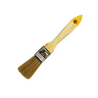 Кисть плоская Стандарт, натуральная щетина, деревянная ручка, 1 (25.4 мм) - 100-122
