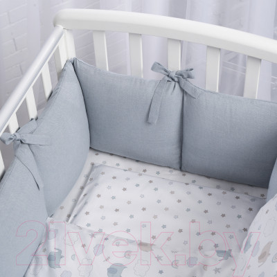 Комплект постельный для малышей Perina Fancy Слоники / F3-01.10 - фото 4 - id-p220157187