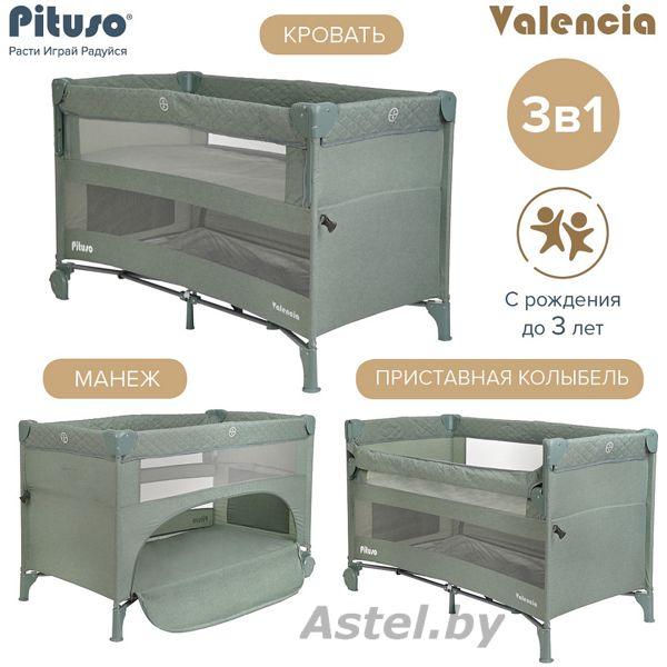 Манеж-кровать Pituso Valencia Мятный Mint / BS02-2-Mint - фото 4 - id-p220159969