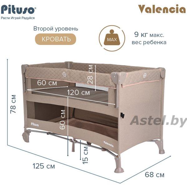 Манеж-кровать Pituso Valencia Beige Бежевый / BS02-2-Beige - фото 4 - id-p220159971