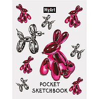 Скетчбук MyArt. Pocket Металлические фигуры, А6, 70 г/м2, 48 листов