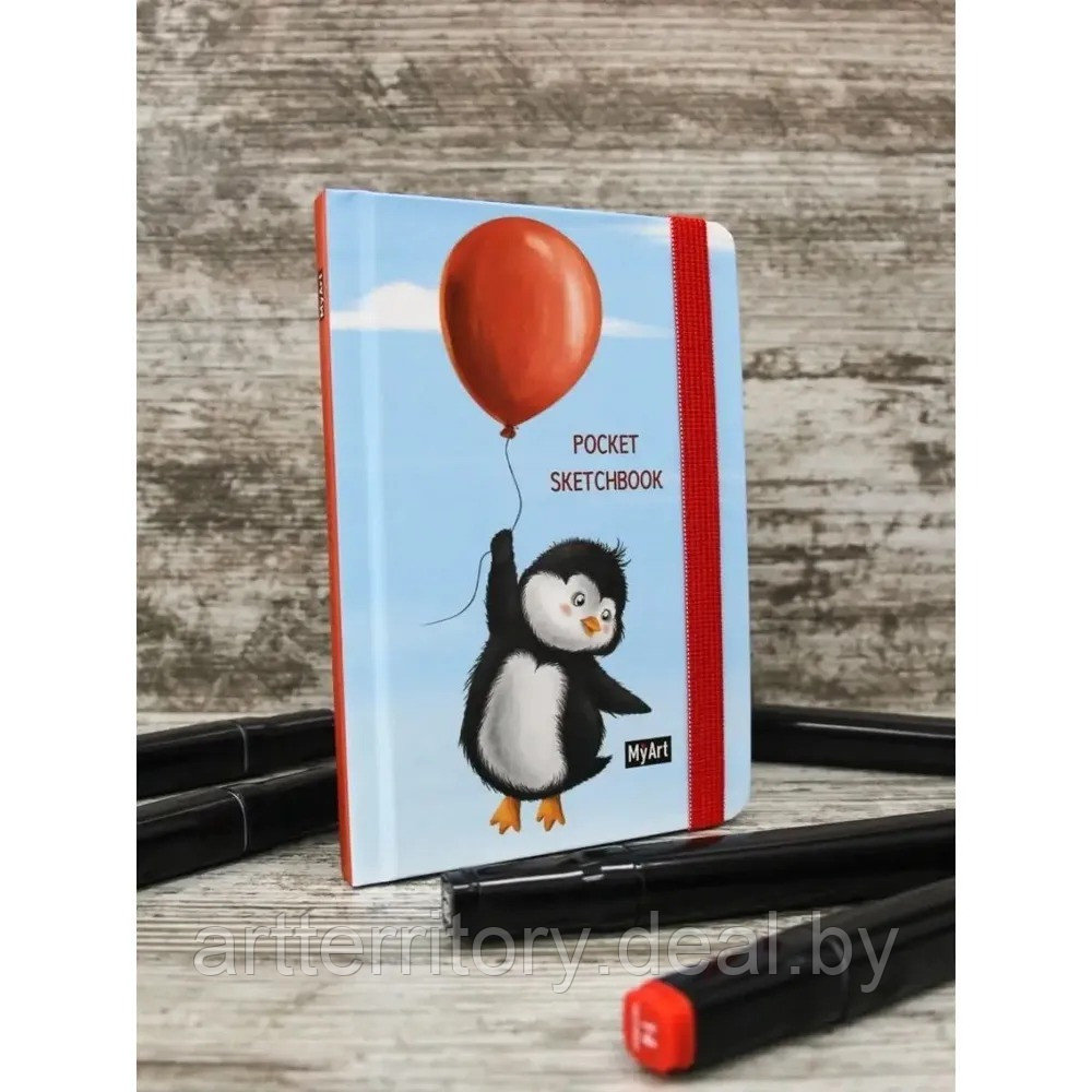 Скетчбук MyArt. Pocket Пингвинёнок, А6, 70 г/м2, 48 листов - фото 2 - id-p220160572