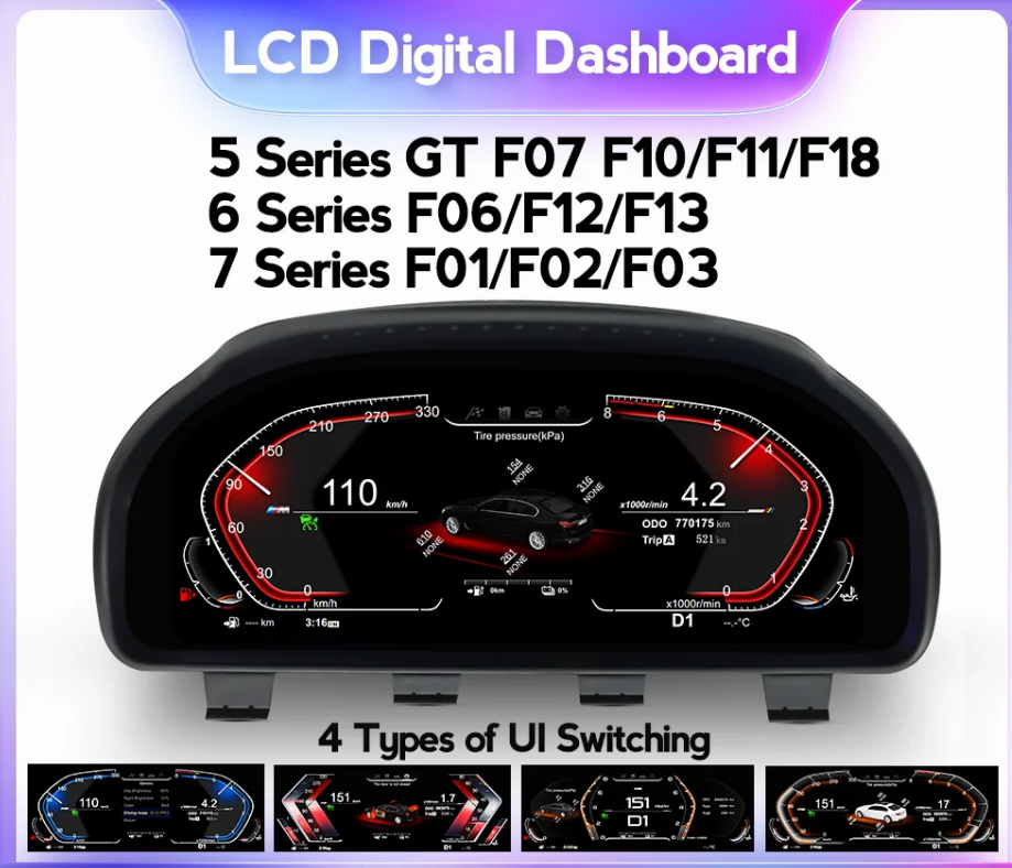 Штатная приборная Lcd панель BMW 5 Series GT-F07 (2009-2016) CIC и NBT система - фото 1 - id-p192340173