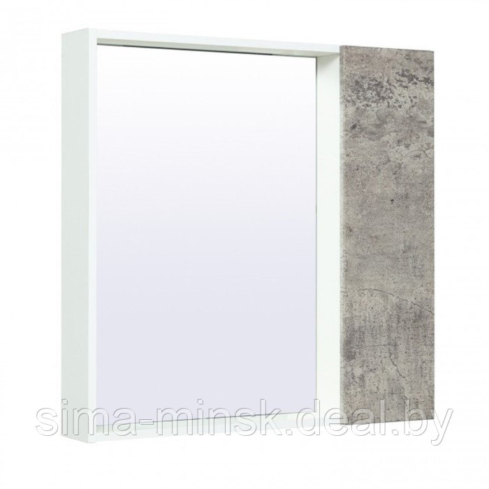Шкаф-зеркало "Манхэттен 75" серый бетон, универсальный - фото 1 - id-p220161451