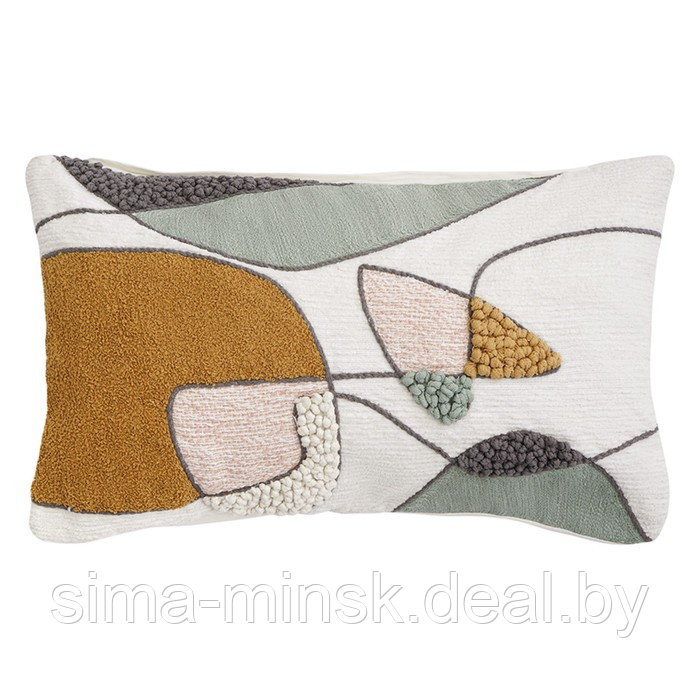 Чехол на подушку с объемным геометрическим рисунком Ethnic, размер 35х60 см - фото 1 - id-p220161739